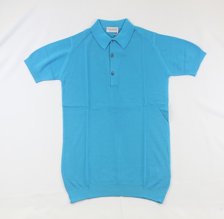 新品 John Smedley　ジョンスメドレー 最高級シーアイランドコットン XLサイズ ポロシャツ　SKIPPER BLUE