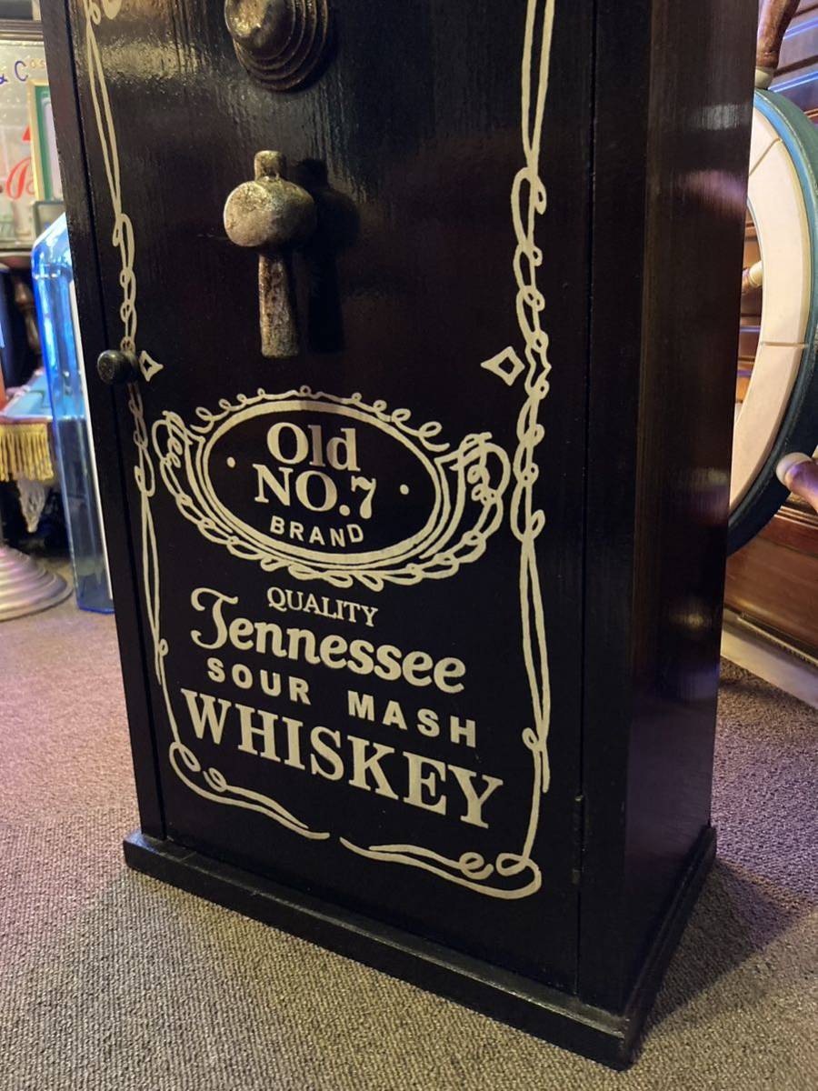  Jack Daniel wooden Vintage rack storage box whisky american miscellaneous goods antique retro bar Dyna - garage goods 