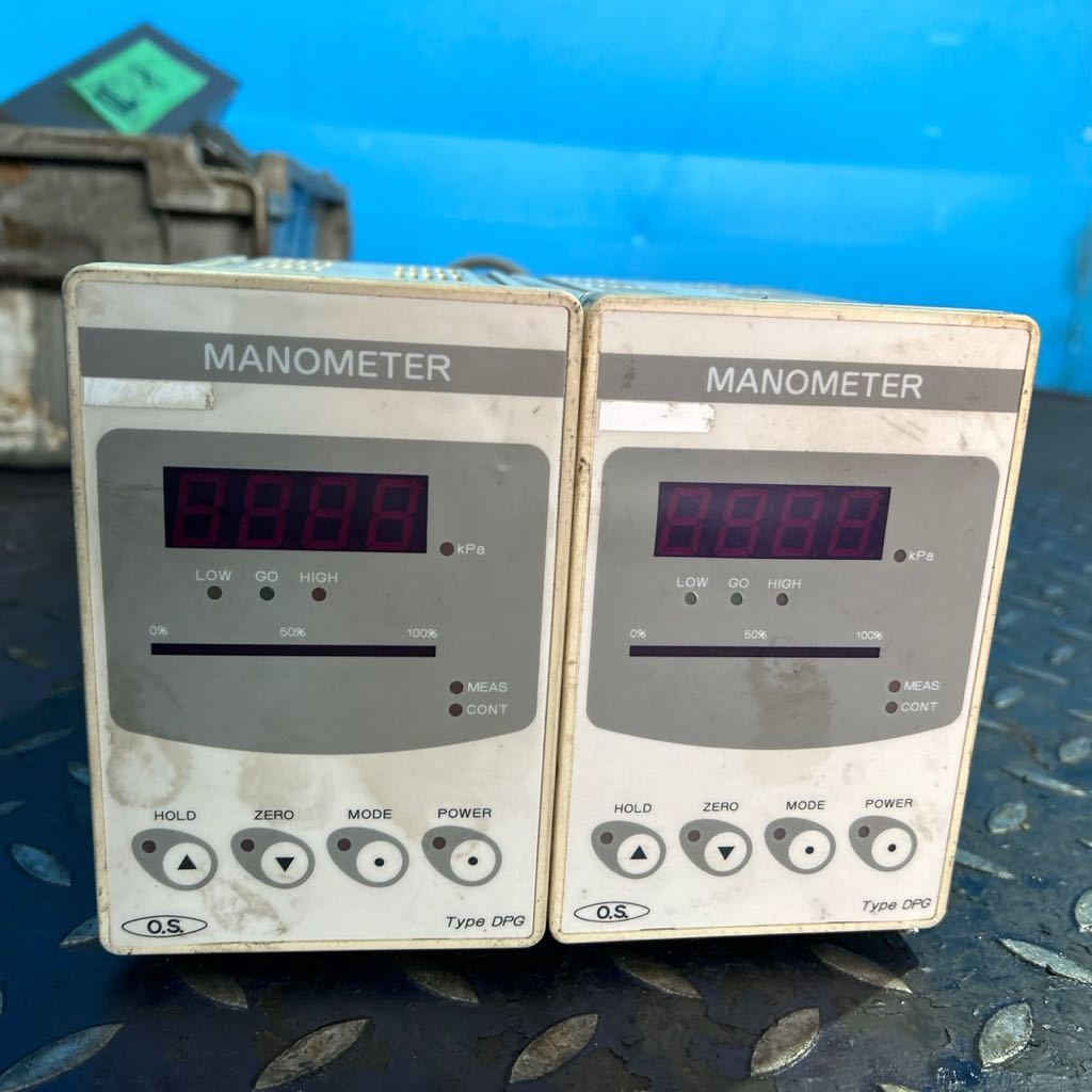 SKT6189 O.S. 圧力計 MANOMETER DPG 2台セット 測定器 ※詳細不明【ジャンク品】_画像3