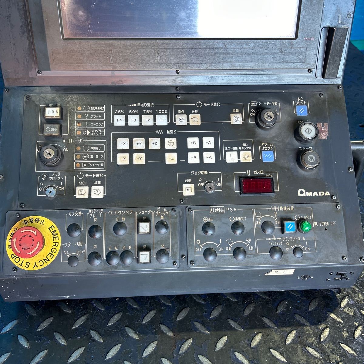 T6328 操作盤 FANUC ファナック 電子部品 PANEL i A13B-0196-B123 A08B-0084-0032【ジャンク品】の画像3