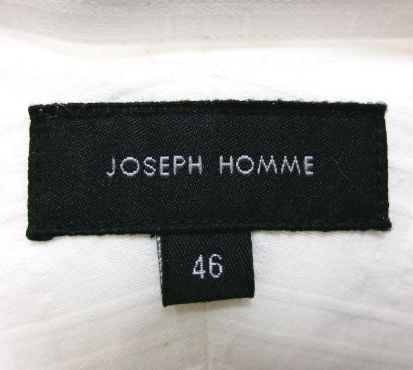 新品★JOSEPH HOMME ジョゼフオム★チェック柄 ボタンダウンシャツ★46★ホワイト★長袖シャツ メンズ★ジョセフ_画像4