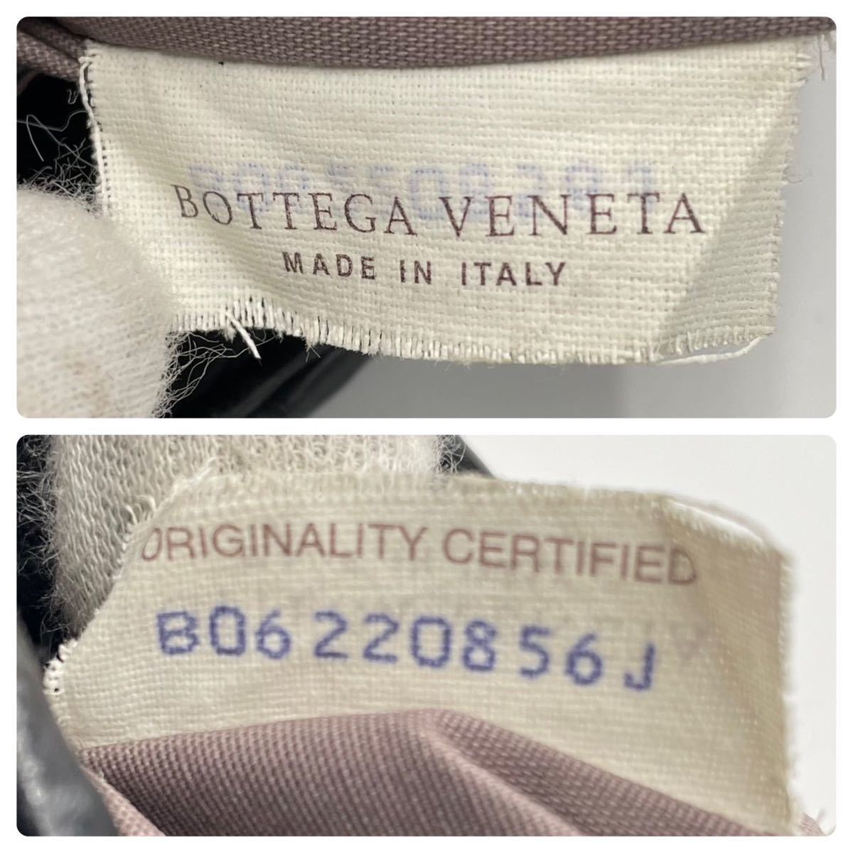 1円【最高級】BOTTEGA VENETA ボッテガヴェネタ メンズ ショルダーバッグ トートバッグ イントレチャート ロゴ型押し レザー 本革 ブラック_画像10