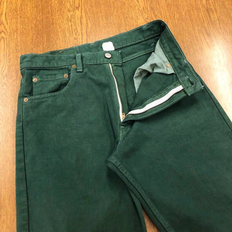 [FB147]USA made Levi\'s 550 W33 L34 after dyeing product dyeing green jeans ji- bread Denim pants DYE brand old clothes Levi's 550 free shipping 