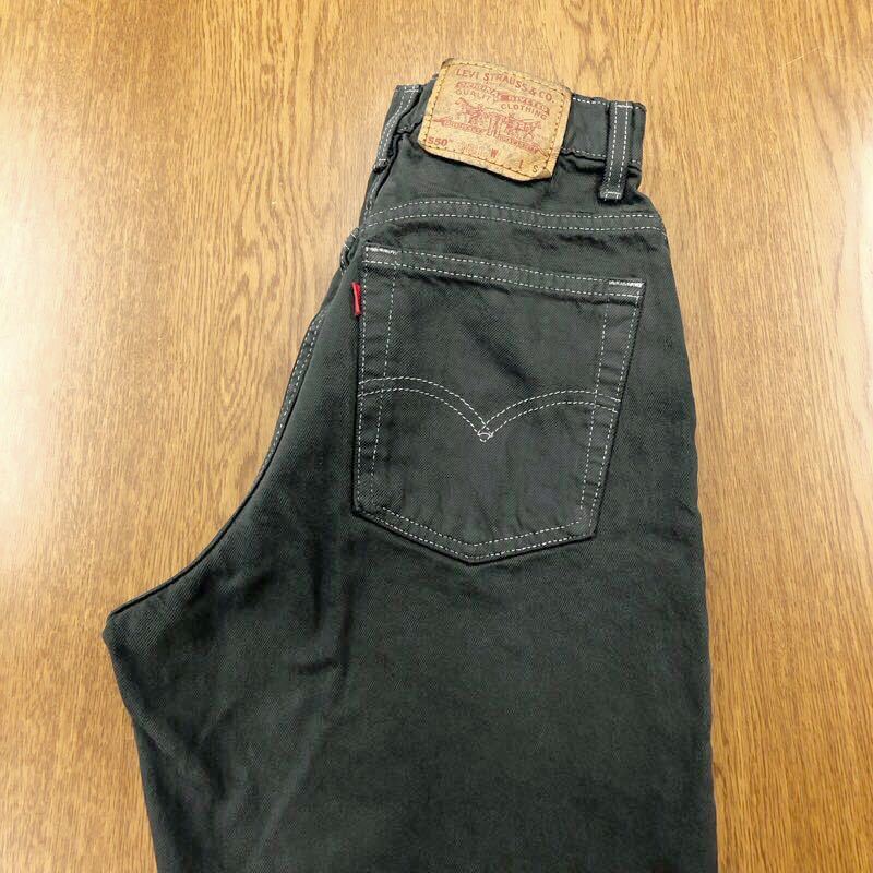 FB151】USA製 Levi's 550 10REG S 後染め 製品染め ブラック FB151】USA製 Levi's 550 10REG S 後染め 製品染め ブラック