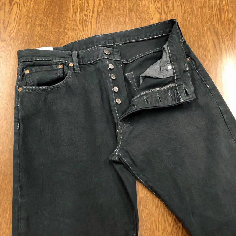 【FB157】Levi's 501 W34 L32 後染め 製品染め ブラック ジーンズ ジーパン デニムパンツ DYEパンツ　ブランド古着 リーバイス501 送料無料_画像4