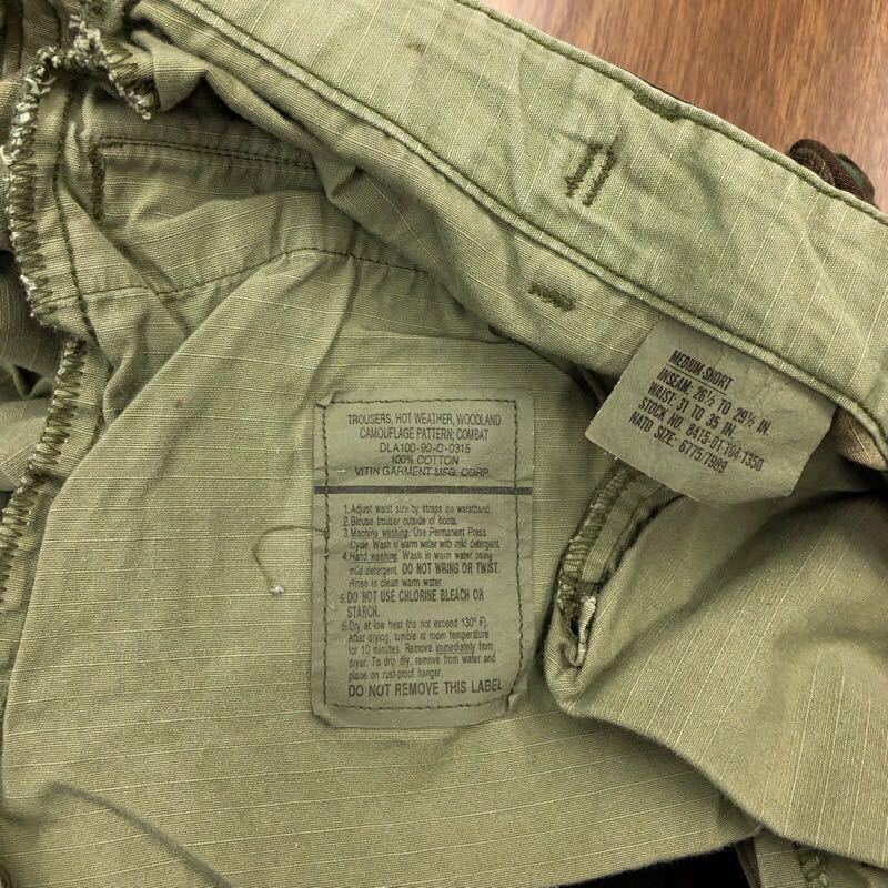 【FB186】米軍実物 米陸軍 90s US ARMY BDU M-Sサイズ カーゴパンツ ウッドランドカモ 迷彩 カモフラ ミリタリーパンツ USA 古着 送料無料_画像6