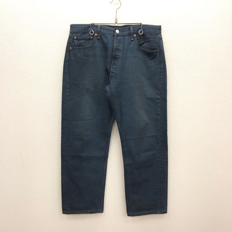 【FB342】USA製 Levi's 501 W36 L30 後染め 製品染め チャコールグレー ジーンズ デニムパンツ DYE ブランド古着 リーバイス501 送料無料_画像2