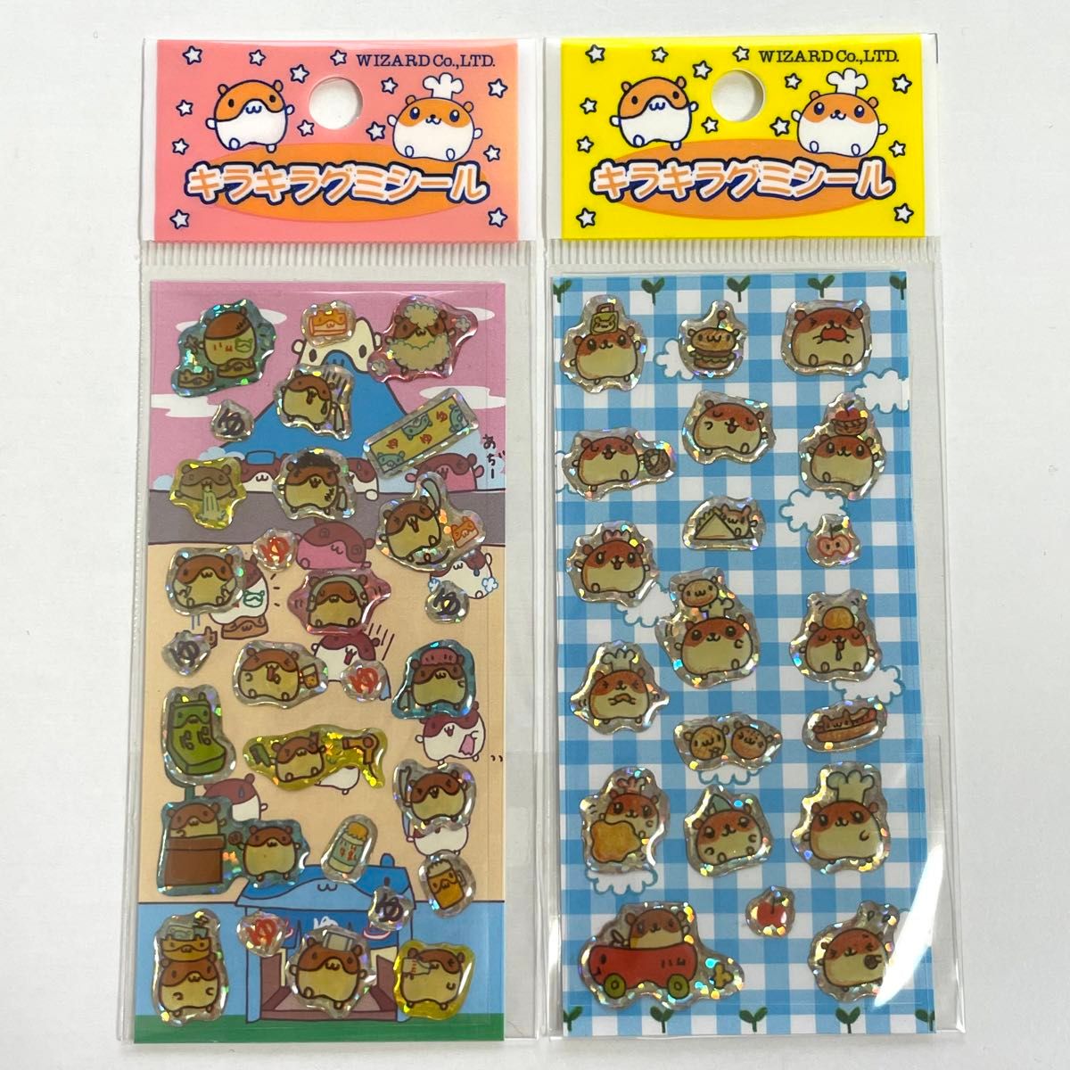 平成レトロ キラキラグミシール 4種 セット ハムスター ぷっくり 平成レトロ キラキラグミシール 4種 セット ハムスター ぷっくり