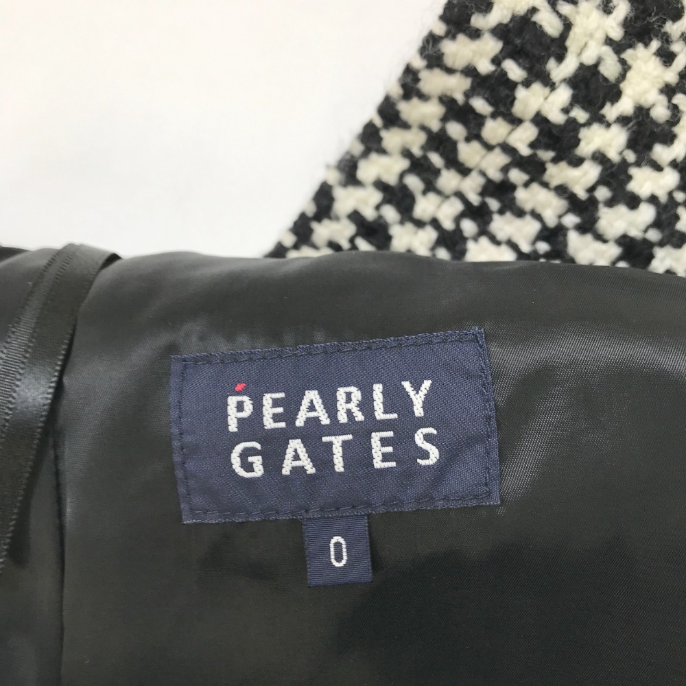 PEARLY GATES パーリーゲイツ 裏地付 ニットスカート 総柄 ブラック系 0 [240101090835] ゴルフウェア レディース_画像4