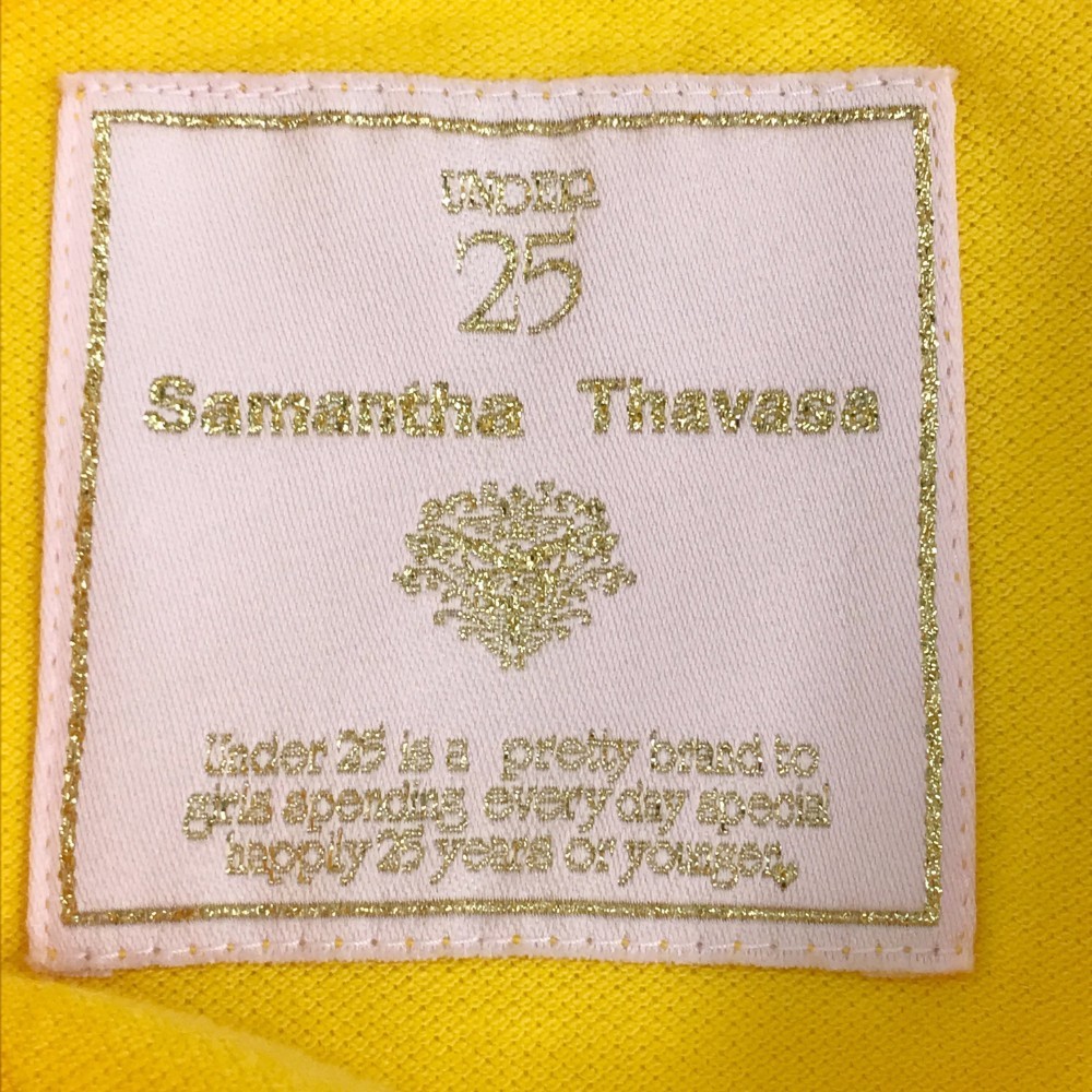 SAMANTHA THAVASA サマンサタバサ UNDER25 半袖ポロシャツ イエロー系 S [240001907821] ゴルフウェア レディース_画像6
