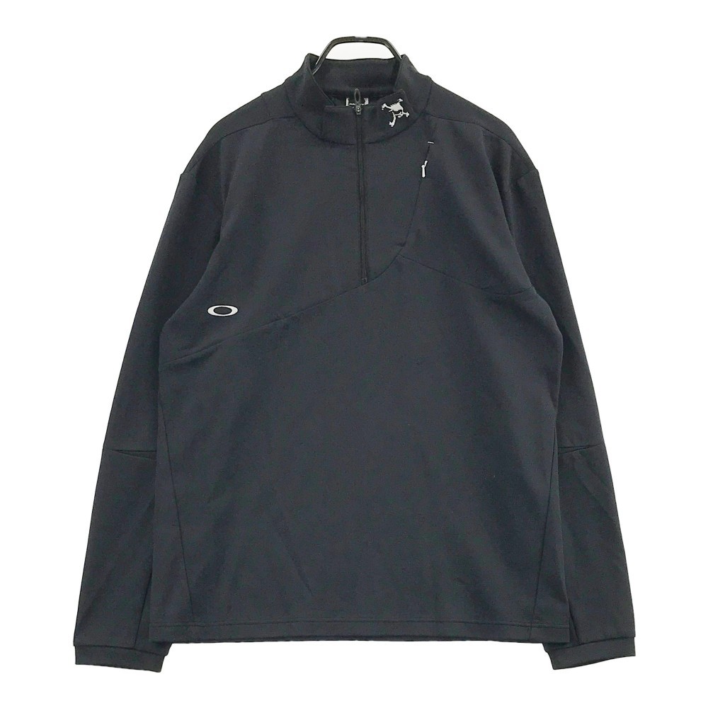 OAKLEY オークリー ハーフジップ 長袖Tシャツ スカル ブラック系 XL [240001911908] ゴルフウェア メンズ_画像1