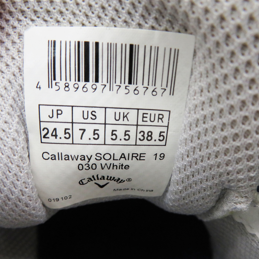 CALLAWAY キャロウェイ ゴルフシューズ SOLAIRE19 スパイクレス ホワイト系 24.5cm [240001917028] ゴルフウェア レディース_画像8