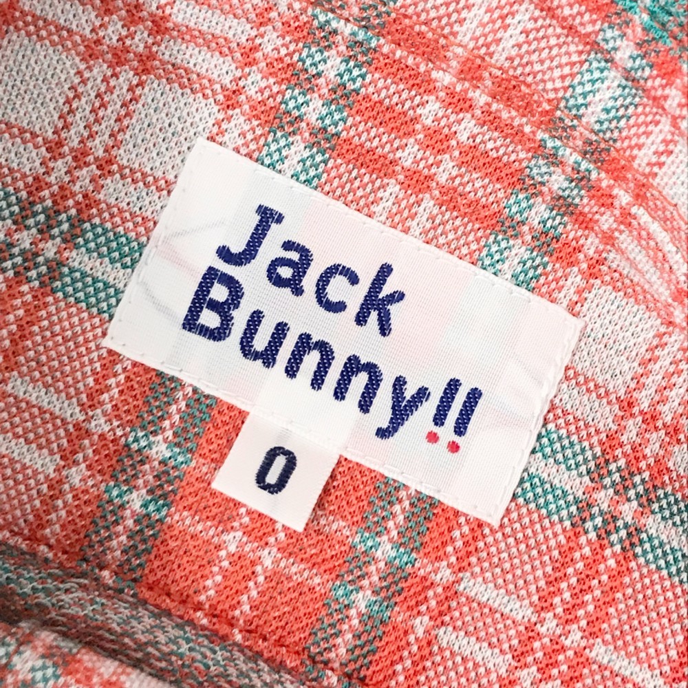 JACK BUNNY ジャックバニー 半袖ポロシャツ ボタンダウン チェック柄 オレンジ系 0 [240001931786] ゴルフウェア レディース_画像7