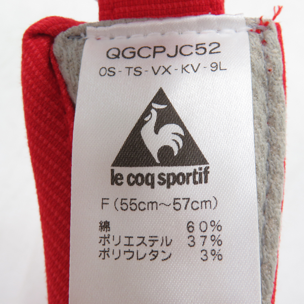 LE COQ GOLF ルコックゴルフ サンバイザー レッド系 F(55-57cm) [240101038057] ゴルフウェア_画像5