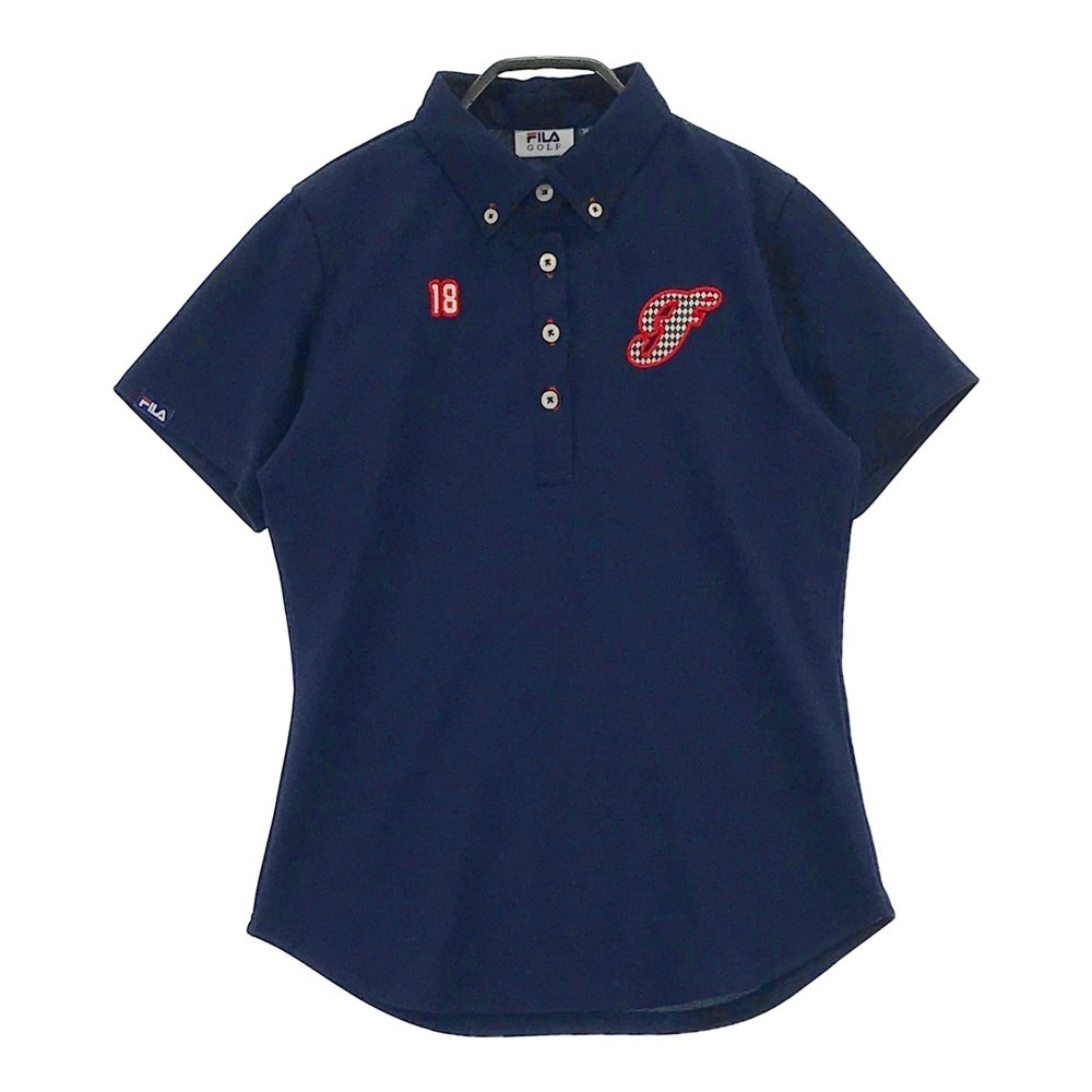 FILA GOLF フィラゴルフ 半袖ポロシャツ ボタンダウン ネイビー系 M [240101124832] ゴルフウェア レディース_画像1