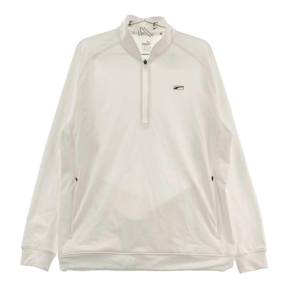 PUMA GOLF プーマゴルフ X COLLECTION、599559 ハーフジップ 長袖Tシャツ ホワイト系 US M [240101127495] ゴルフウェア メンズ_画像1