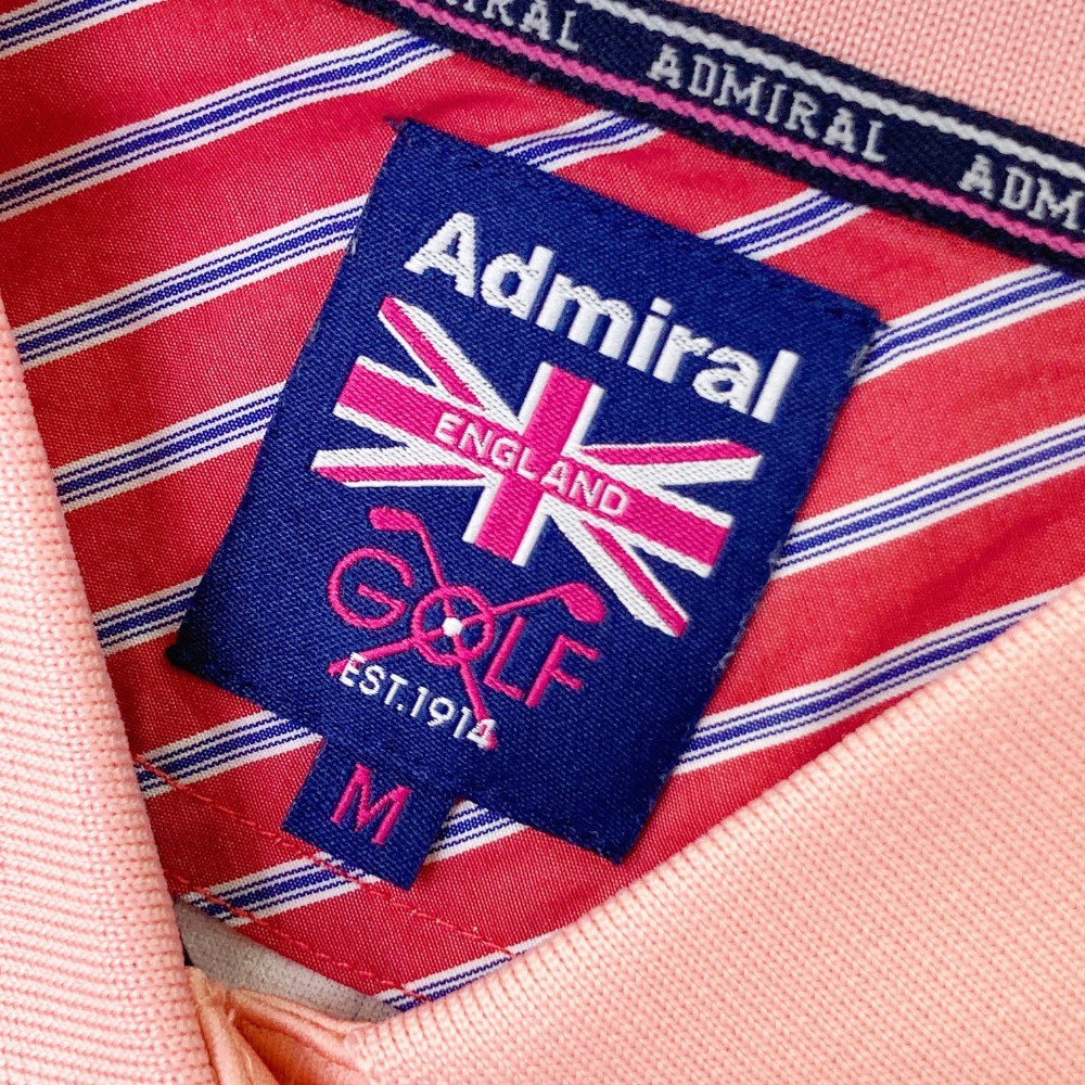 ADMIRAL アドミラル 半袖ポロシャツ 総柄 ピンク系 M [240101119959] ゴルフウェア レディース_画像3