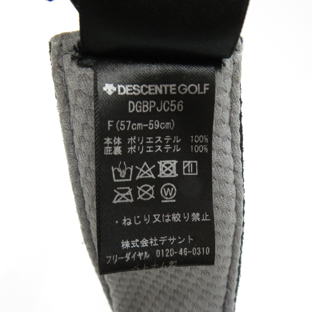DESCENTE GOLF デサントゴルフ サンバイザー ブラック系 F(57-59cm) [240101130076] ゴルフウェア_画像6