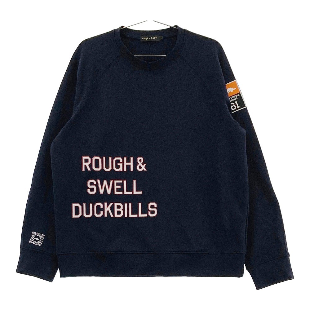 【1円】ROUGH&SWELL ラフアンドスウェル 2022年モデル ダンボールニット スウェット トレーナー ネイビー系 L [240101089188]_画像1