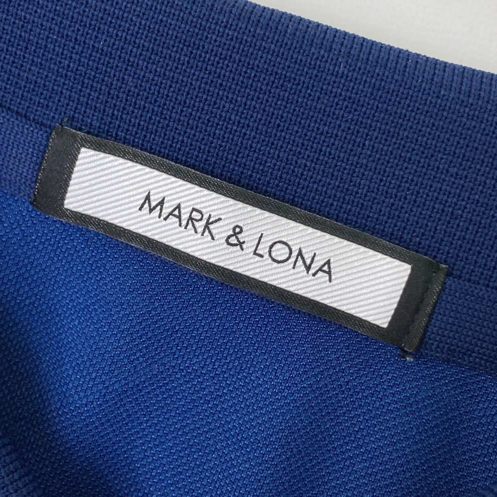 【1円】MARK&LONA マークアンドロナ 半袖ポロシャツ ラインストーン スカル カモフラ柄 ブルー系 48 [240101123481]_画像3