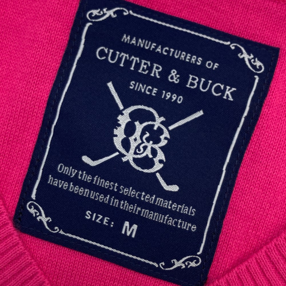 CUTTER&BUCK резчик and задний V шея вязаный лучший розовый серия M [240101125929] Golf одежда мужской 