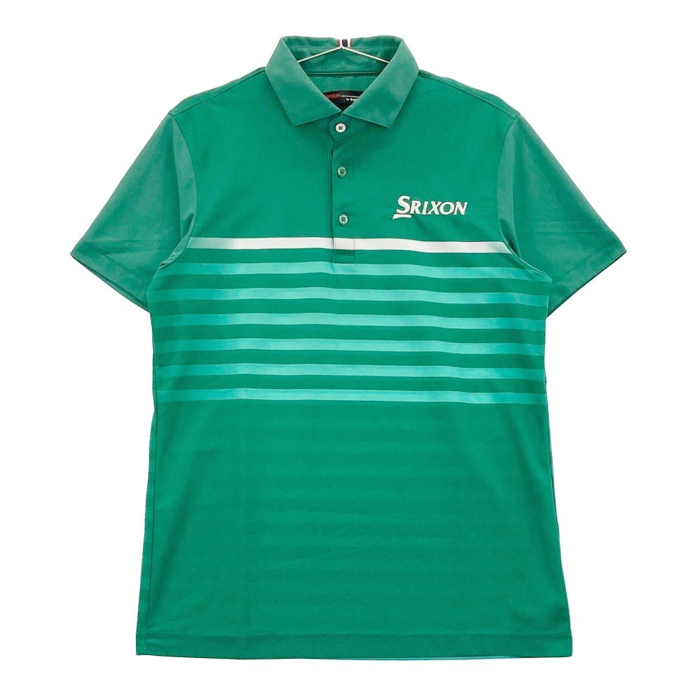 SRIXON スリクソン 半袖ポロシャツ デサント グリーン系 M [240101069652] ゴルフウェア メンズ_画像1