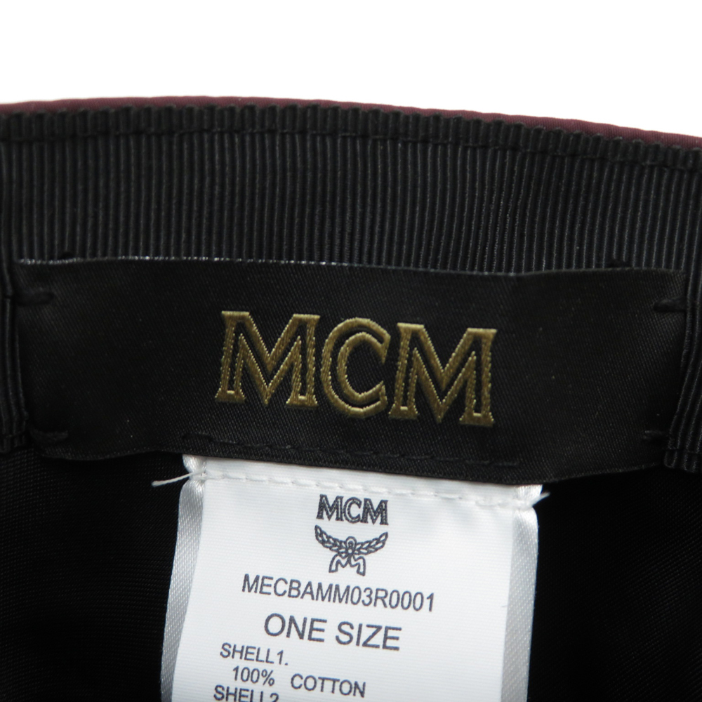 MCM エムシーエム フェイクファー キャンプキャップ ロゴ柄 レッド系 ONE SIZE [240101126509] メンズ_画像5