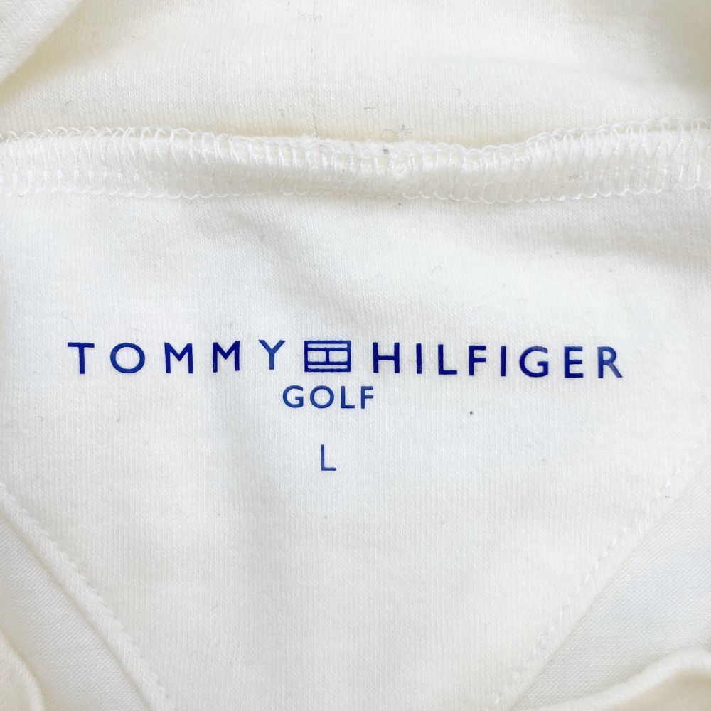TOMMY HILFIGER GOLF トミー ヒルフィガーゴルフ ハイネック 長袖Tシャツ ロゴ刺繍 ホワイト系 L [240101128533] ゴルフウェア メンズ_画像3