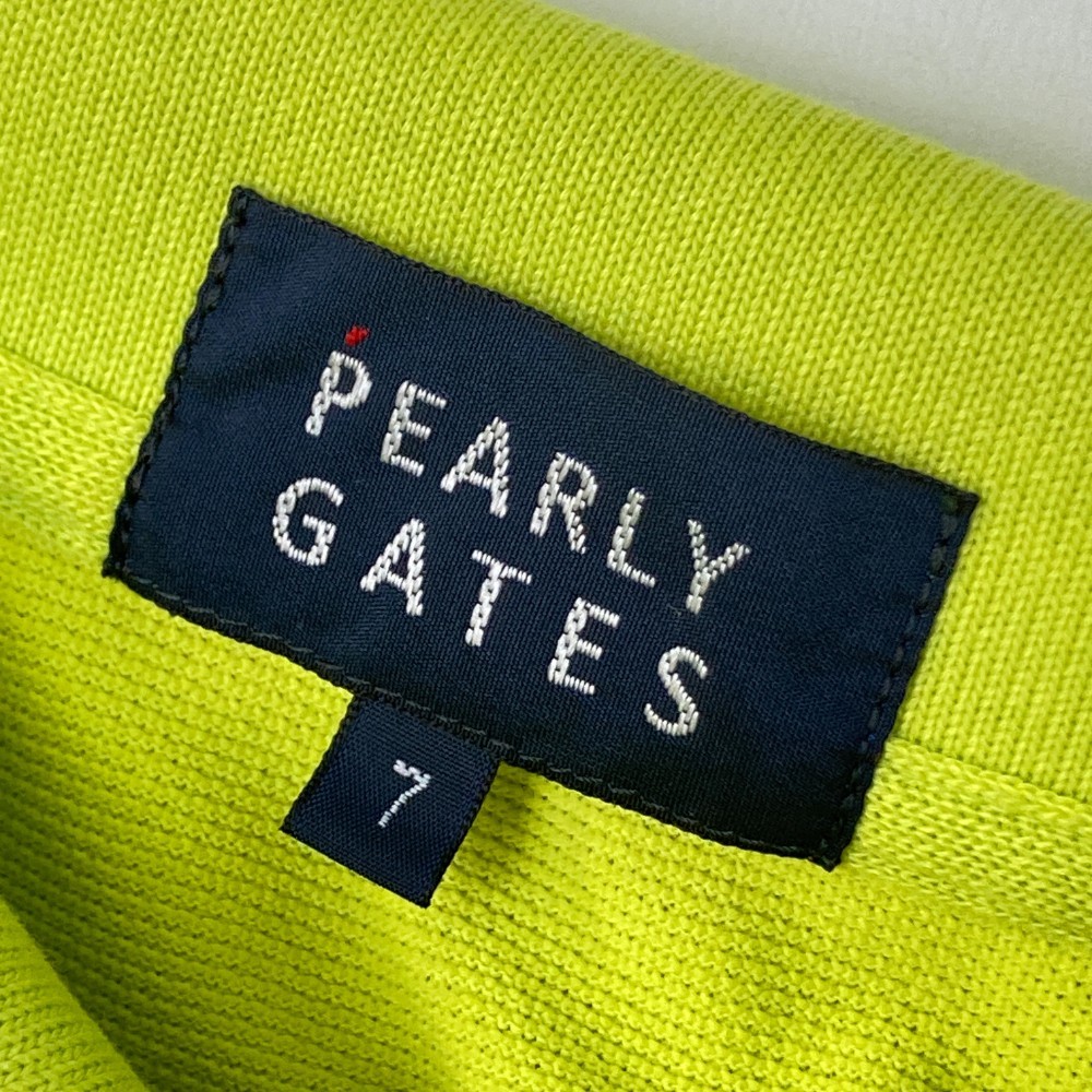 PEARLY GATES パーリーゲイツ 2022年モデル 半袖ポロシャツ ニコちゃん グリーン系 7 [240101127942] ゴルフウェア メンズ_画像3