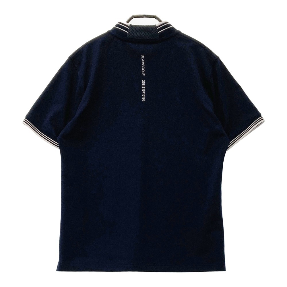 【1円】BEAMS GOLF ビームスゴルフ 2022年モデル ハイネック 半袖Tシャツ ネイビー系 L [240101125220]_画像2