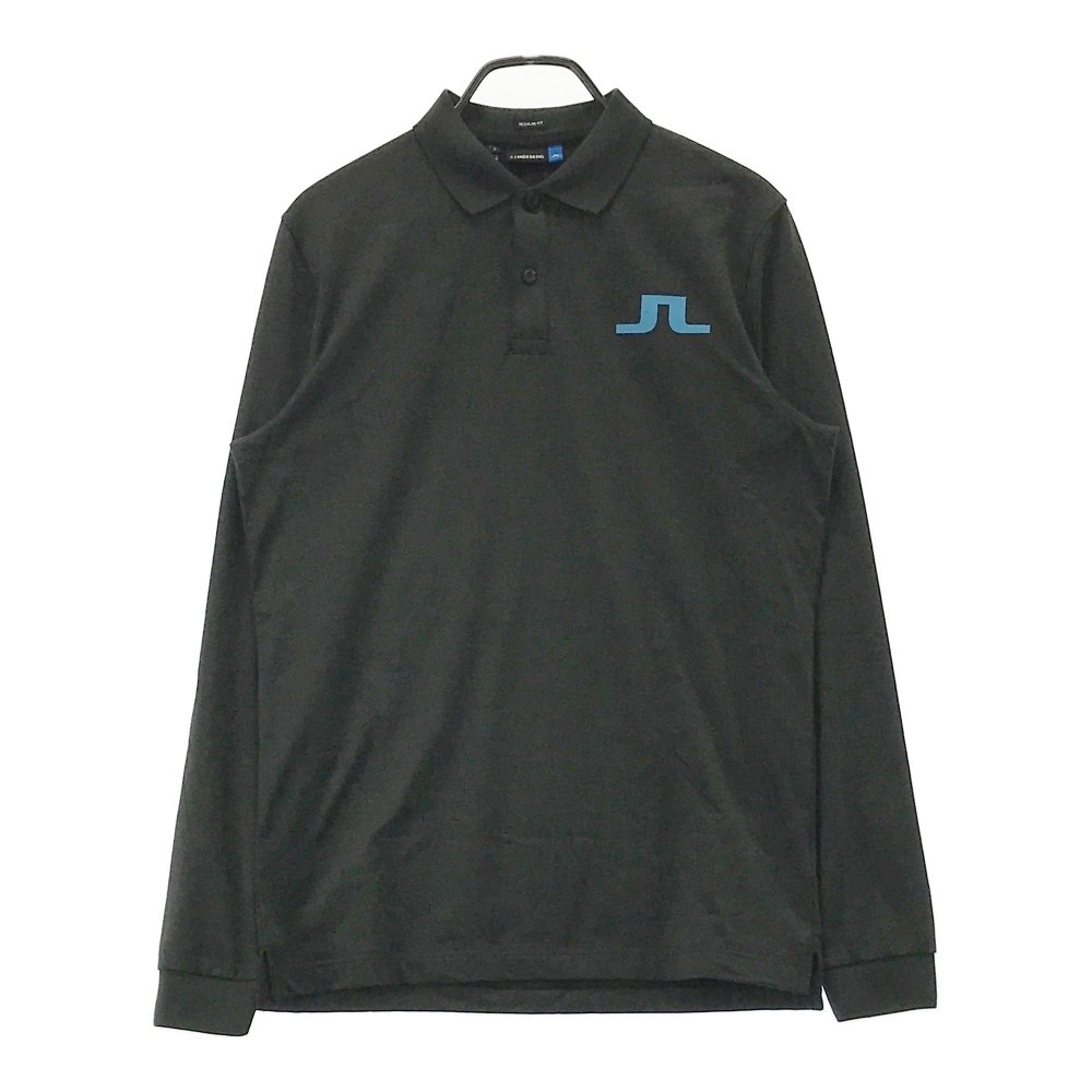 J.LINDEBERG J Lindberg обратная сторона ворсистый рубашка-поло с длинным рукавом оттенок черного S [240101132242] Golf одежда мужской 