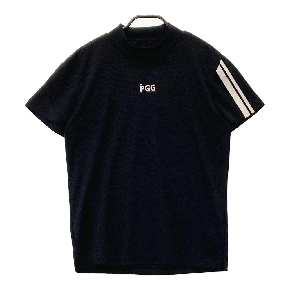 PGG PEARLY GATES パーリーゲイツ 2021年モデル ハイネック 半袖Tシャツ ネイビー系 4 [240101084084] ゴルフウェア メンズ_画像1