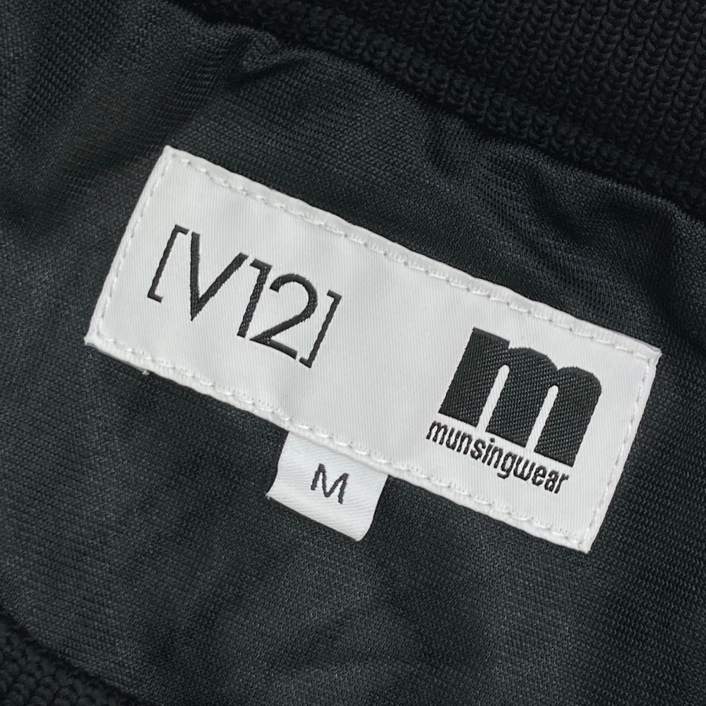 MUNSING WEAR マンシングウェア ×V12 裏地付 ニットセーター ロゴ柄 ブラック系 M [240101136356] ゴルフウェア レディース_画像4