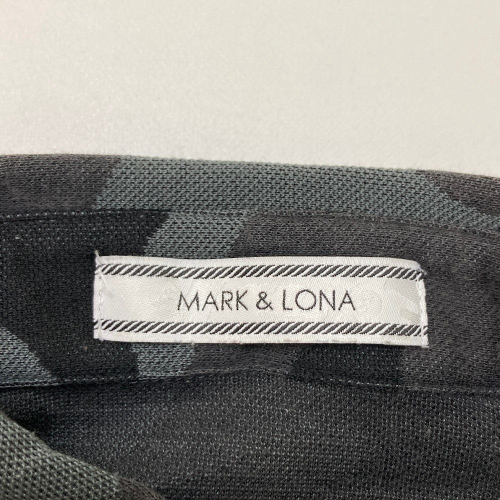 MARK&LONA マークアンドロナ 長袖ポロシャツ カモフラ柄 グレー系 S [240101129041] ゴルフウェア メンズの画像3