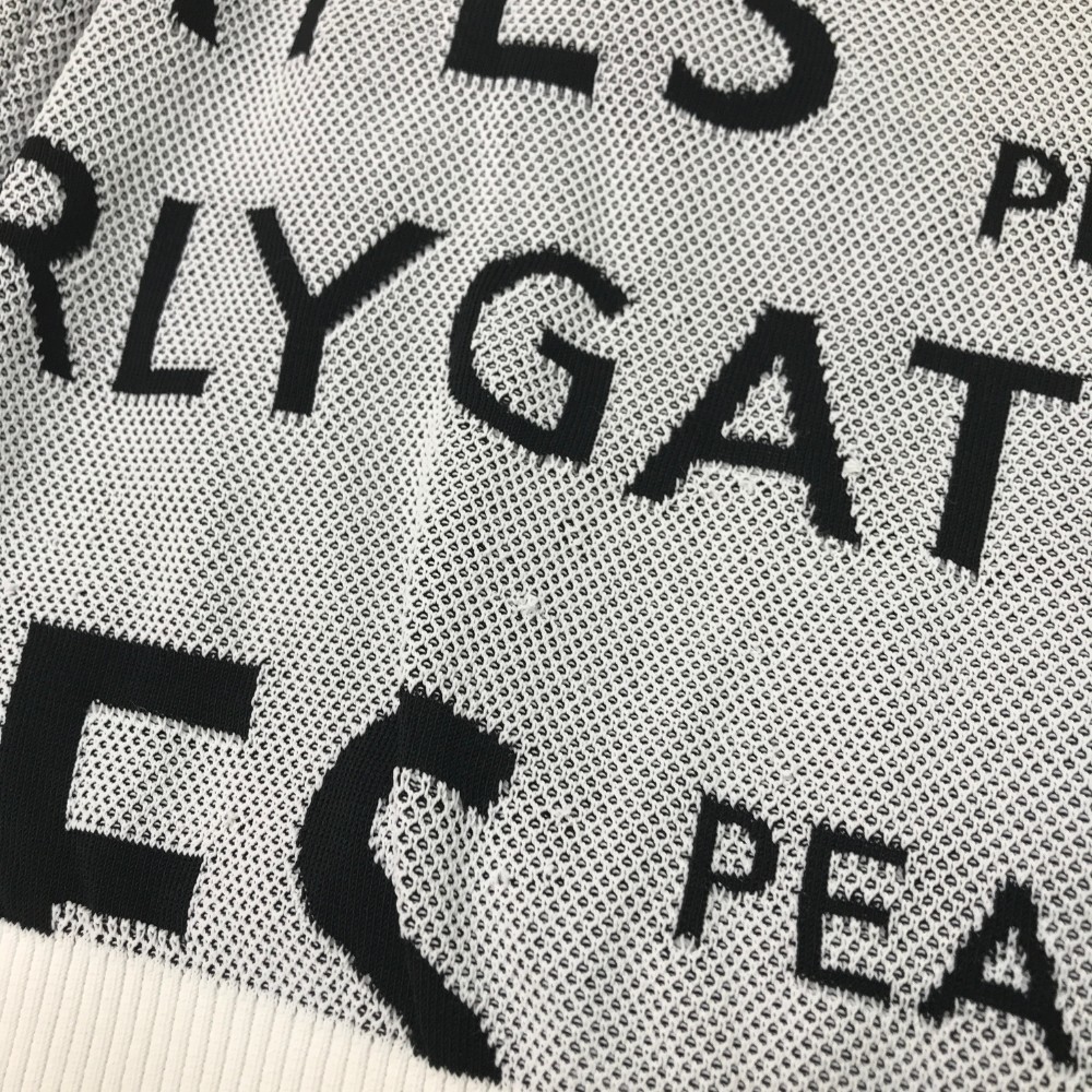 【1円】PEARLY GATES パーリーゲイツ 2022年モデル ニットジップパーカー ジャケット ロゴ 総柄 ホワイト系 1 [240101126456]_画像6