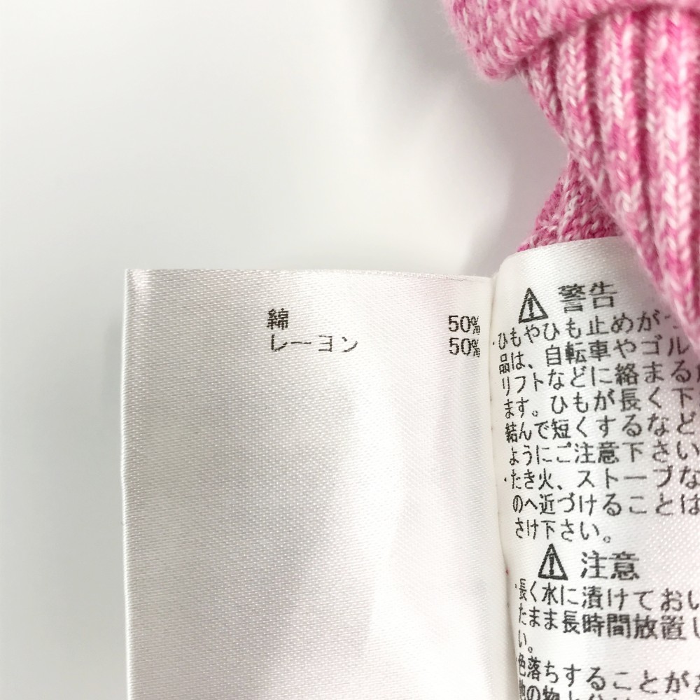 【1円】MUNSING WEAR マンシングウェア ニットジップパーカー ピンク系 M [240001825003]_画像6