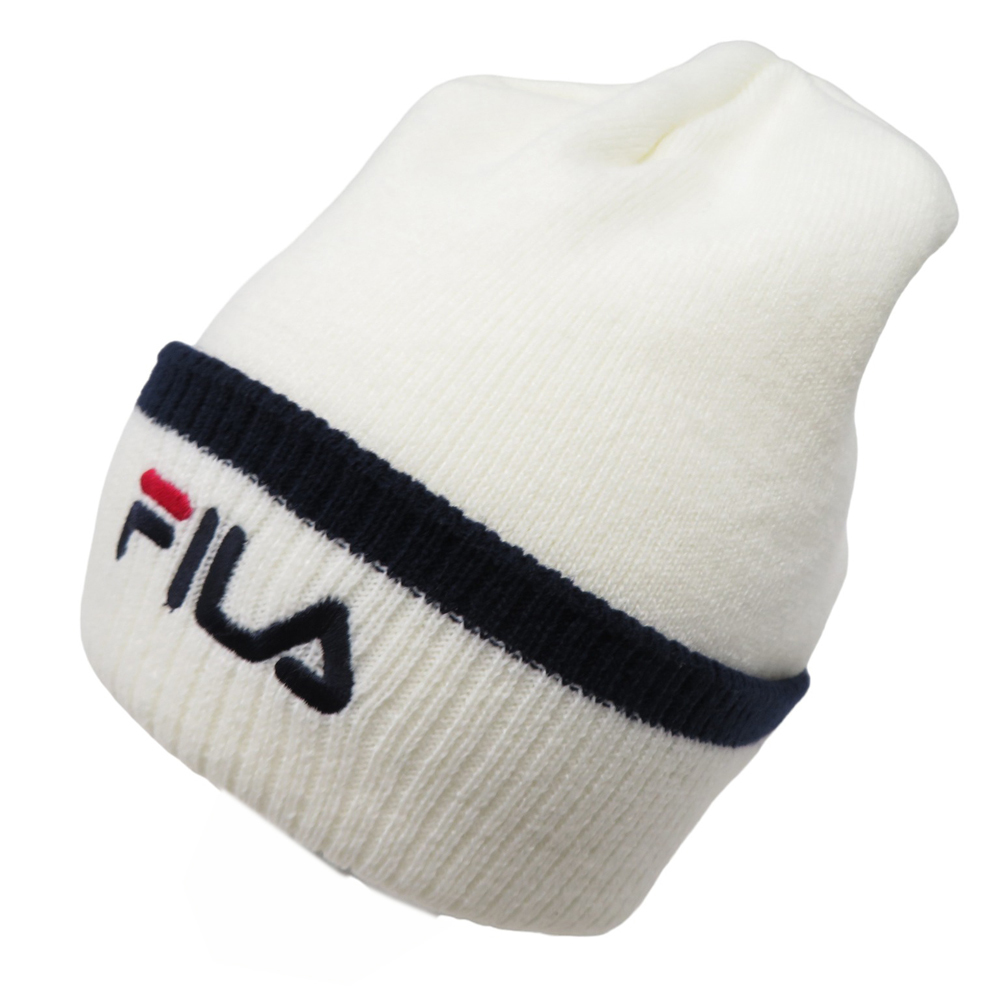 【1円】FILA GOLF フィラゴルフ ニット帽 ホワイト系 [240001970927]_画像1