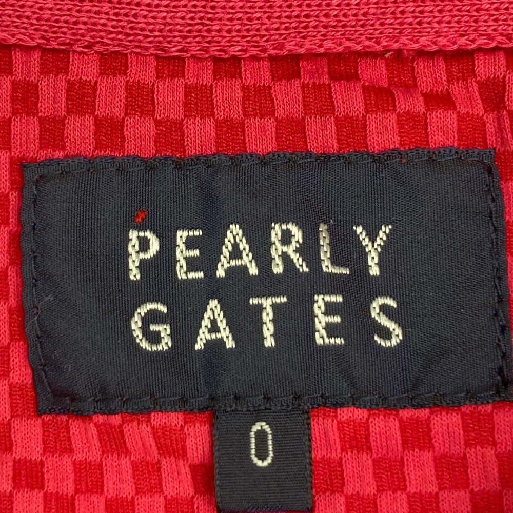 PEARLY GATES パーリーゲイツ 2022年モデル 半袖ポロシャツ ブロック柄 ピンク系 0 [240101136682] ゴルフウェア レディース_画像4