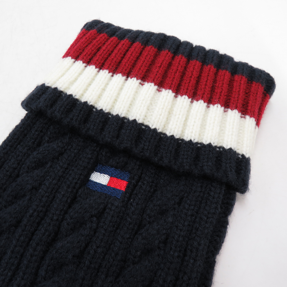 TOMMY HILFIGER GOLF トミー ヒルフィガーゴルフ THMB7FDF ニット レッグウォーマー ネイビー系 フリー [240101140178] ゴルフウェア_画像4