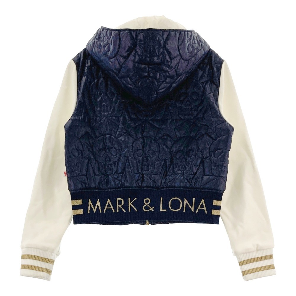 MARK&LONA Mark and rona cotton inside switch Zip jacket Skull star pattern navy series L [240101117832] Golf wear lady's 