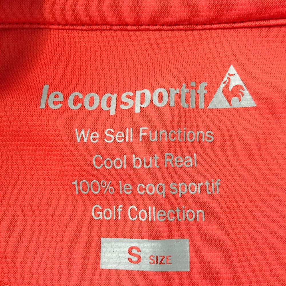 LE COQ GOLF ルコックゴルフ ハイネックハーフジップ長袖Tシャツ ドット柄 オレンジ系 S [240001976895] ゴルフウェア レディース_画像5