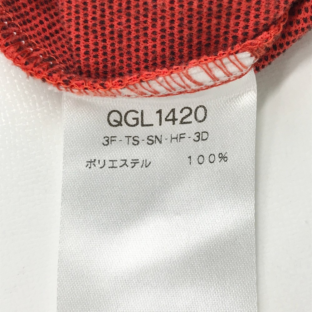 LE COQ GOLF ルコックゴルフ ハイネックハーフジップ長袖Tシャツ ドット柄 オレンジ系 S [240001976895] ゴルフウェア レディース_画像6