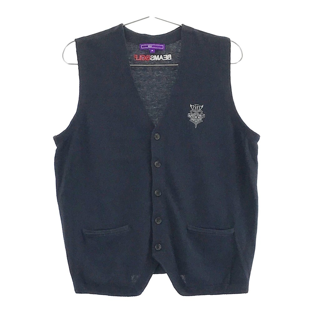 BEAMS GOLF ビームスゴルフ ニットベスト ジレ ネイビー系 M [240101140427] ゴルフウェア メンズ