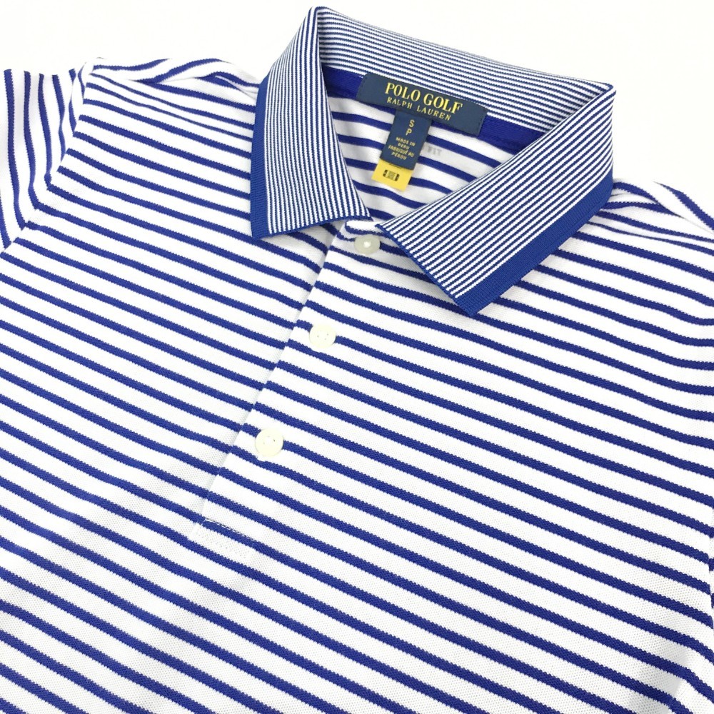 POLO GOLF ポロゴルフ 半袖ポロシャツ ボーダー柄 ブルー系 S [240001967354] ゴルフウェア レディース_画像3