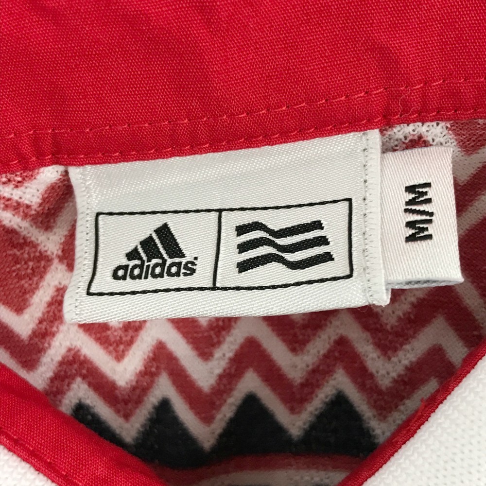 ADIDAS GOLF アディダスゴルフ ノースリーブポロシャツ 総柄 ホワイト系 M [240001932188] ゴルフウェア レディース_画像4