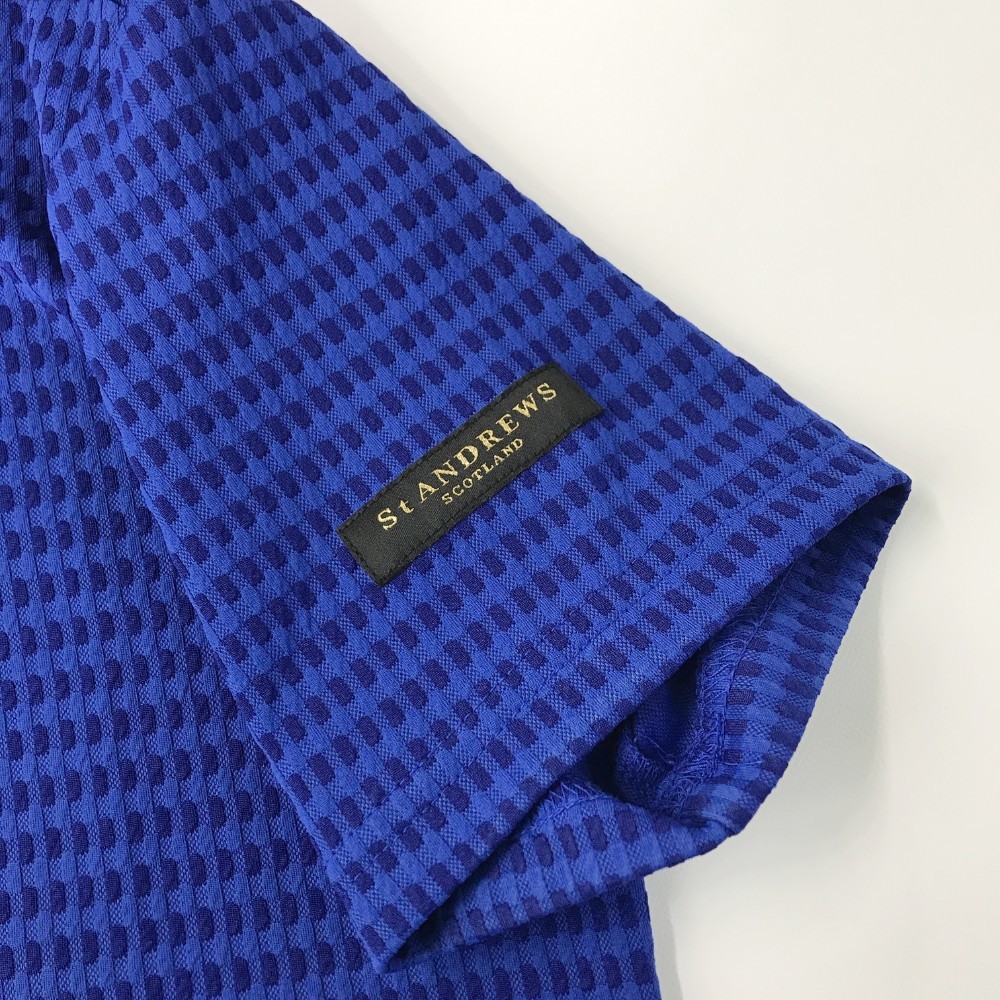 ST ANDREWS セントアンドリュース 2022年モデル 半袖ポロシャツ ブルー系 S [240001958243] ゴルフウェア レディース_画像4