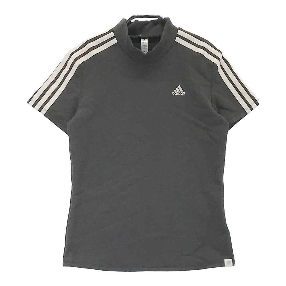 ADIDAS GOLF アディダスゴルフ 2022年モデル ハイネック 半袖Tシャツ ブラック系 M [240001958349] ゴルフウェア レディース_画像1