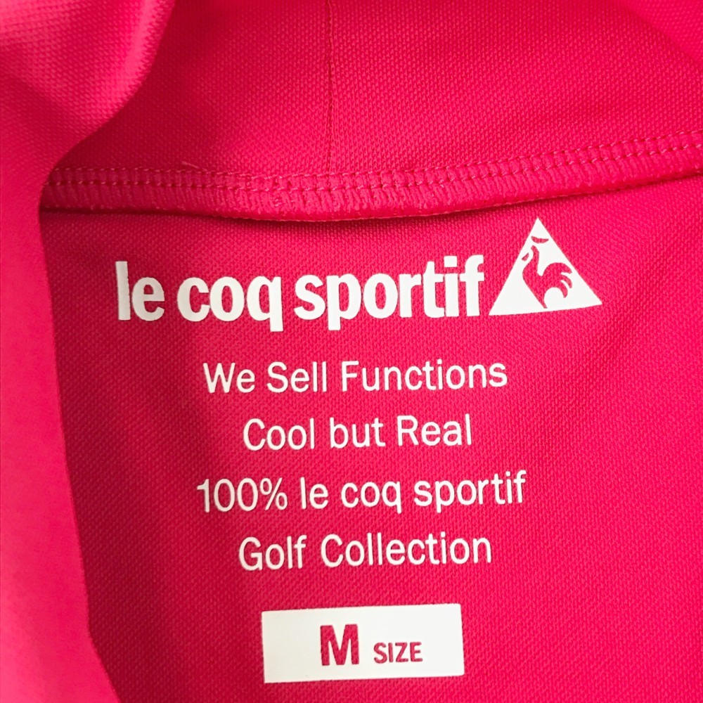 LE COQ GOLF ルコックゴルフ 2021年モデル ハイネック 半袖Tシャツ ピンク系 M [240101024058] ゴルフウェア レディース_画像6