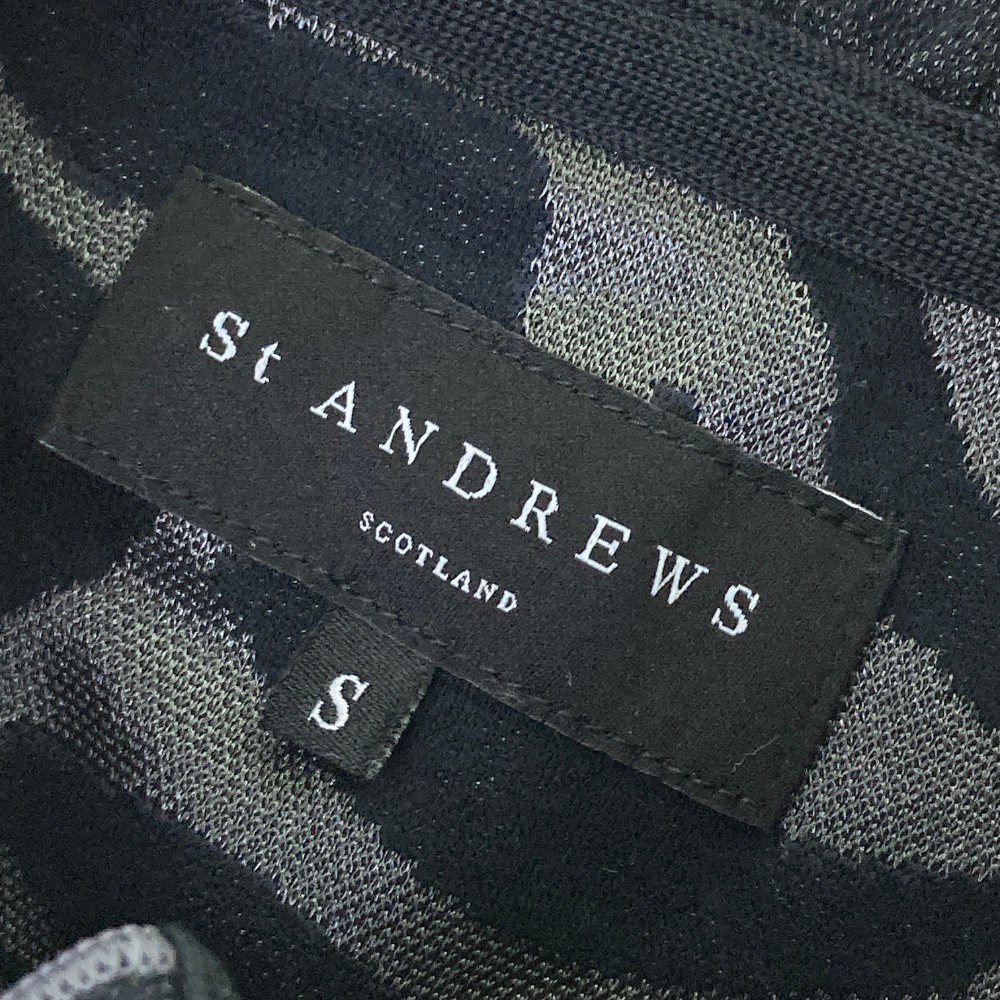 ST ANDREWS セントアンドリュース 2022年モデル 半袖Tシャツ 総柄 グレー系 S [240101138057] ゴルフウェア レディース_画像3