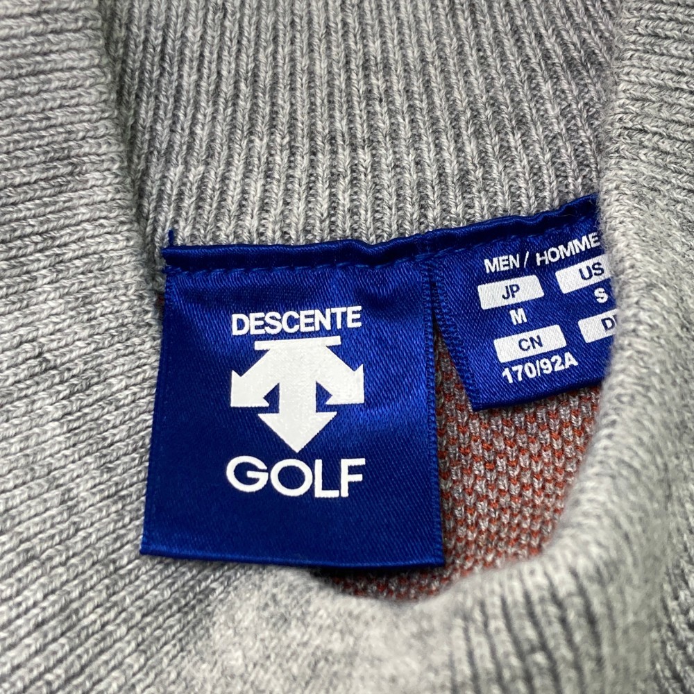 DESCENTE GOLF デサントゴルフ 2022年モデル ウール混 ニットセーター グレー系 M [240101137590] ゴルフウェア メンズ_画像3